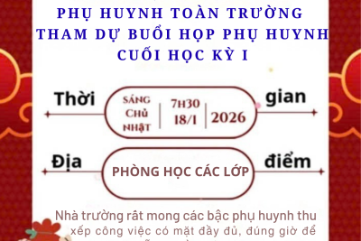 Tổ chức họp phụ huynh học sinh